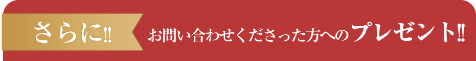 お問い合わせくださった方へのプレゼント!!